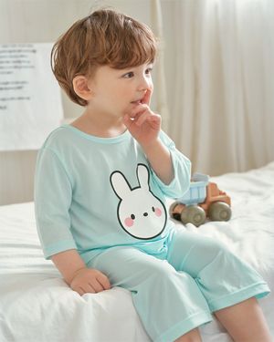 토끼(BL) 쿨메쉬 7부내의 상하세트