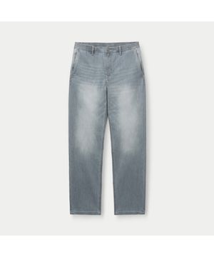 그레이 워싱 테이퍼드 밴딩 데님 SAPDM26151GYX