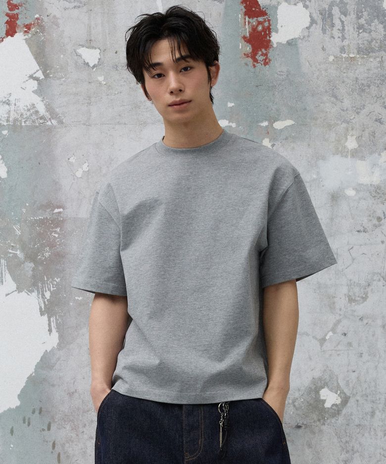 백 인시전 크롭 하프 티셔츠 [그레이]