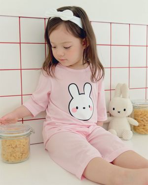 토끼(PK) 쿨메쉬 7부내의 상하세트