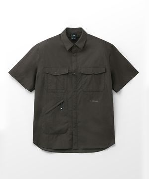 라이트 팩 반팔 셔츠_Dark Brown