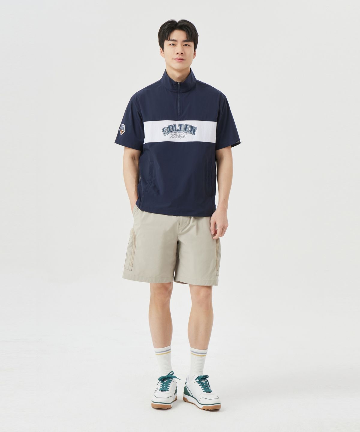 골든베어(GOLDEN BEAR) (M) Zipper Cargo Shorts G4PAM26241BEX