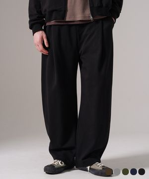 시즌리스 커브 와이드 스웨트팬츠 블랙 SJLP1554