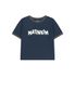 MATIN LOGO RINGER CROP TOP IN NAVY