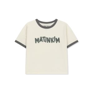 MATIN LOGO RINGER CROP TOP IN CREAM