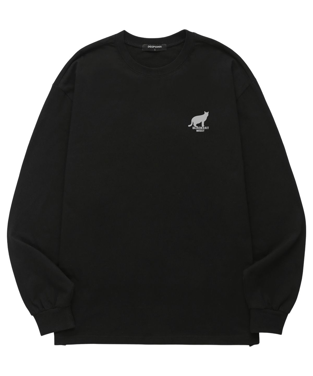 위씨(WISSY) BLACK CAT 긴팔 티셔츠 (WLS039) 블랙
