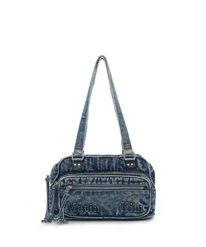 MATIN DUST DENIM ONE POCKET SHOULDER BAG IN BLUE
