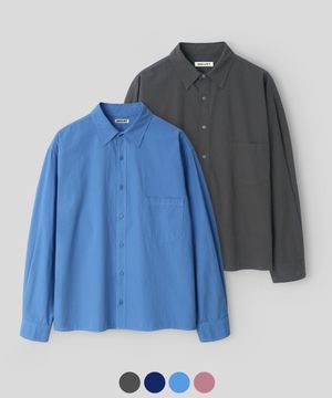 크롭 바이오워시드 페이퍼 셔츠_4COLOR