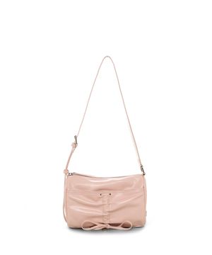 FRONT SHIRRING RIBBON MINI BAG IN PINK