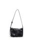 FRONT SHIRRING RIBBON MINI BAG IN BLACK