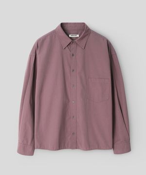 크롭 바이오워시드 페이퍼 셔츠_퍼플