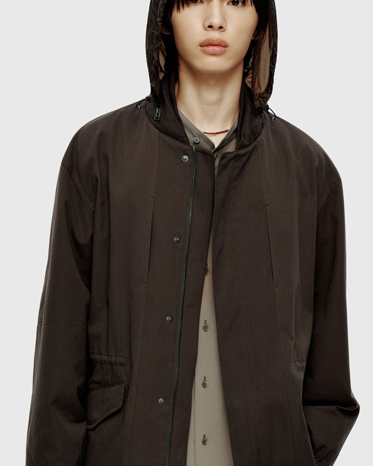 유스(YOUTH) Double Rip Utility Parka - Dark Brown