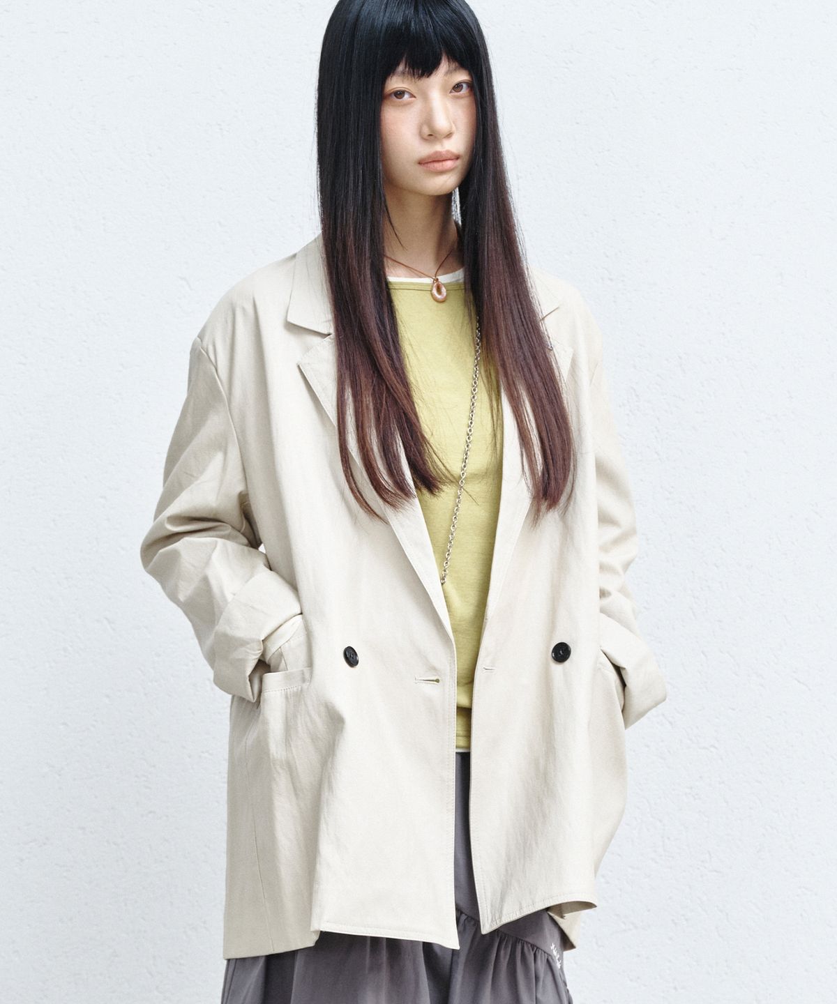 닉앤니콜(NICK&NICOLE) DOUBLE TAILORED JACKET_CREAM