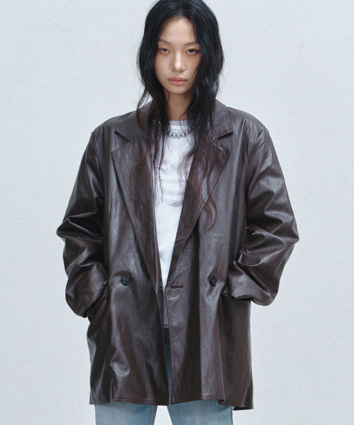 닉앤니콜(NICK&NICOLE) DOUBLE TAILORED JACKET_BROWN