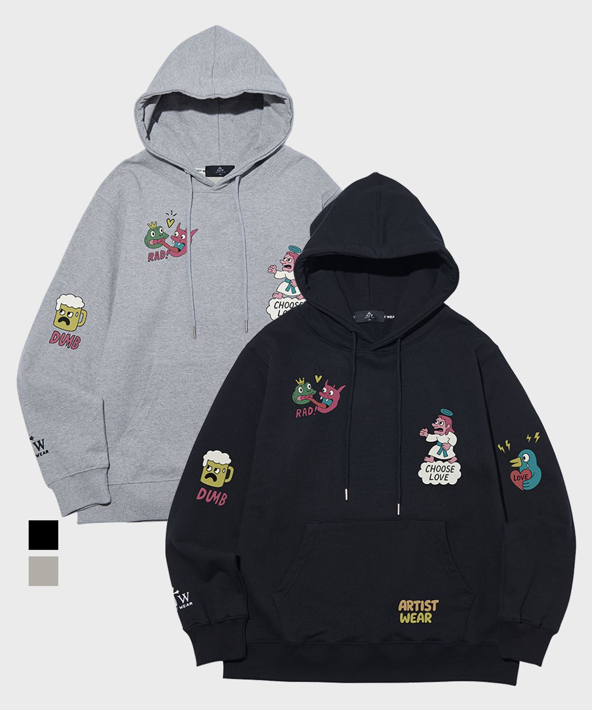 아티스트웨어(ARTISTWEAR) [ATW] 러브츄스 후드티 - 2COLOR