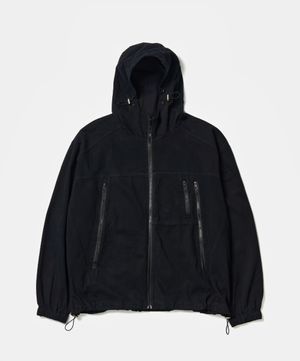 유틸리티 멀티 지퍼 후드자켓 (블랙