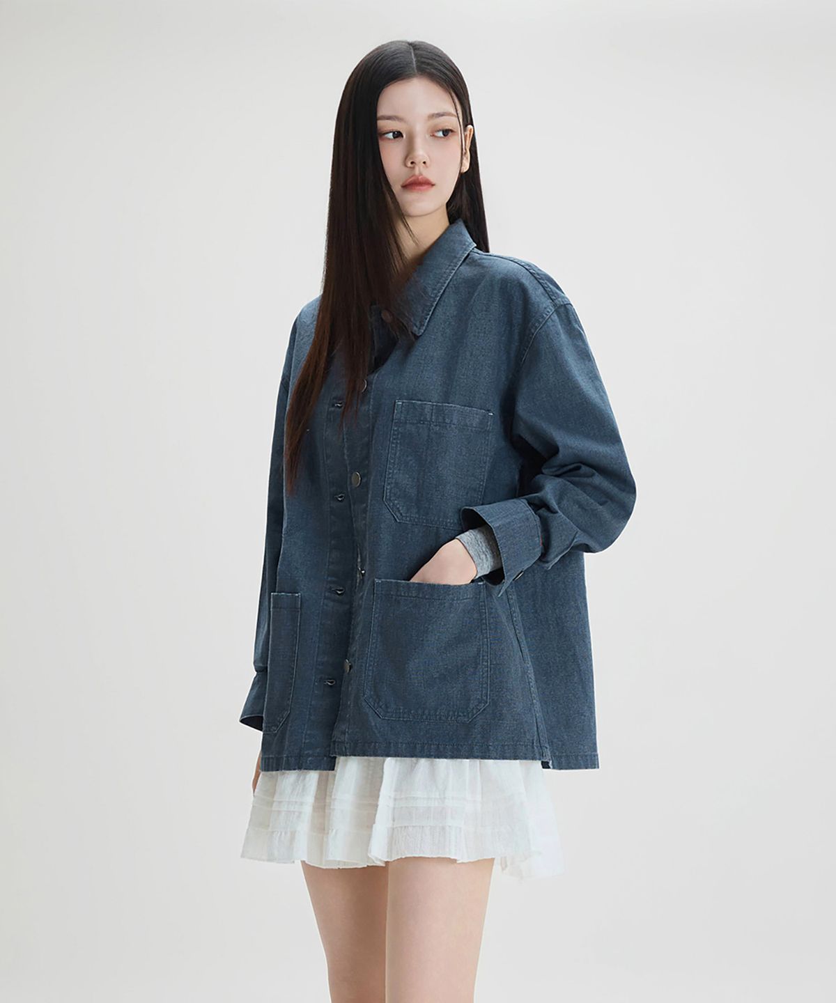 미쏘(MIXXO) 솔리드 워크자켓_MIWJKG442G