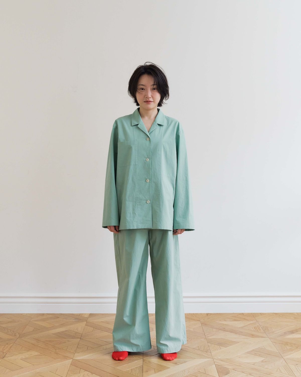 모잉모잉(MOIN MOIN) Long daily pajamas set, Dawn mint