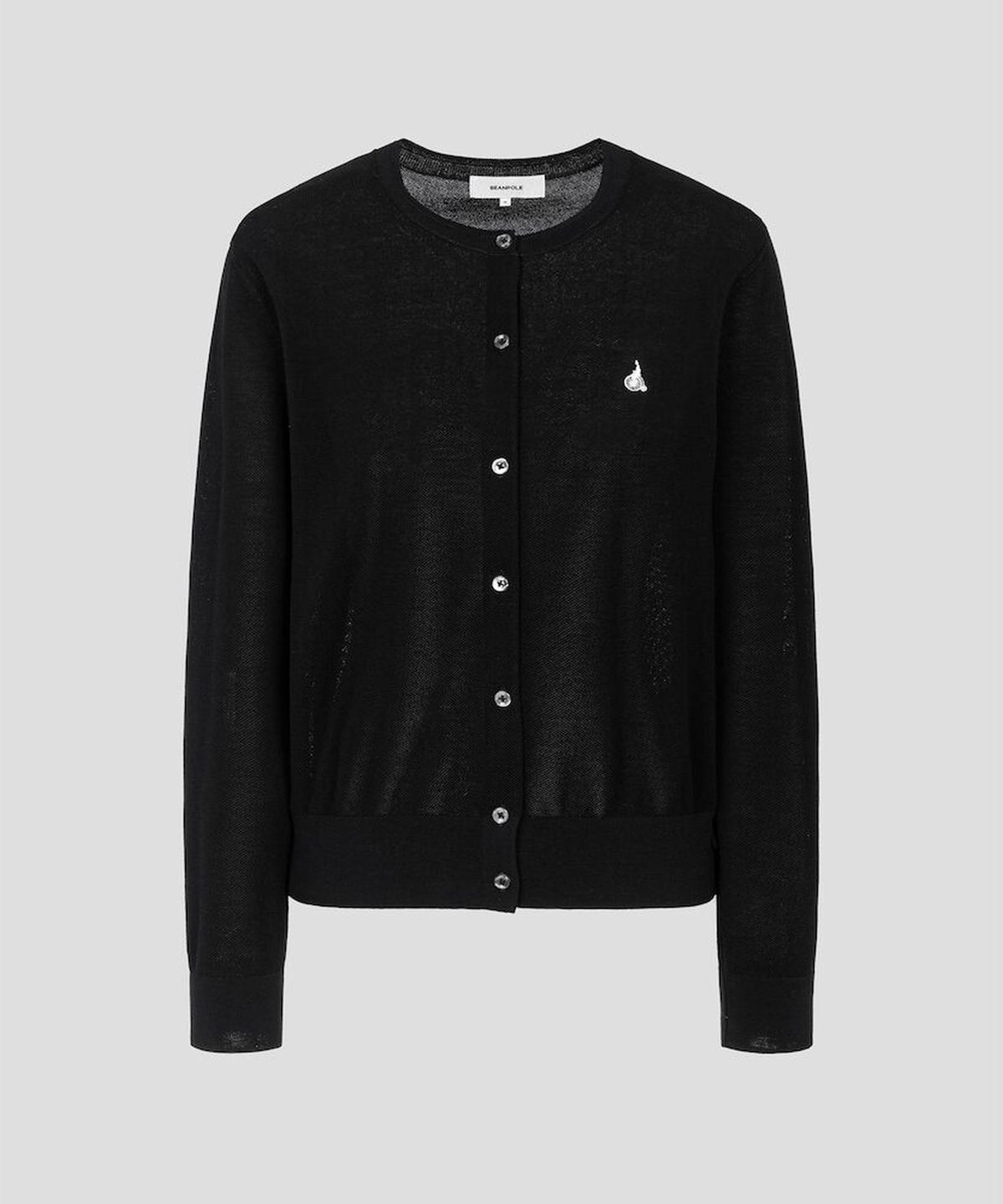 빈폴 레이디스(BEANPOLE LADIES) [솔솔니트] 허니콤 라운드넥 카디건 - 블랙 (BF635AC015)