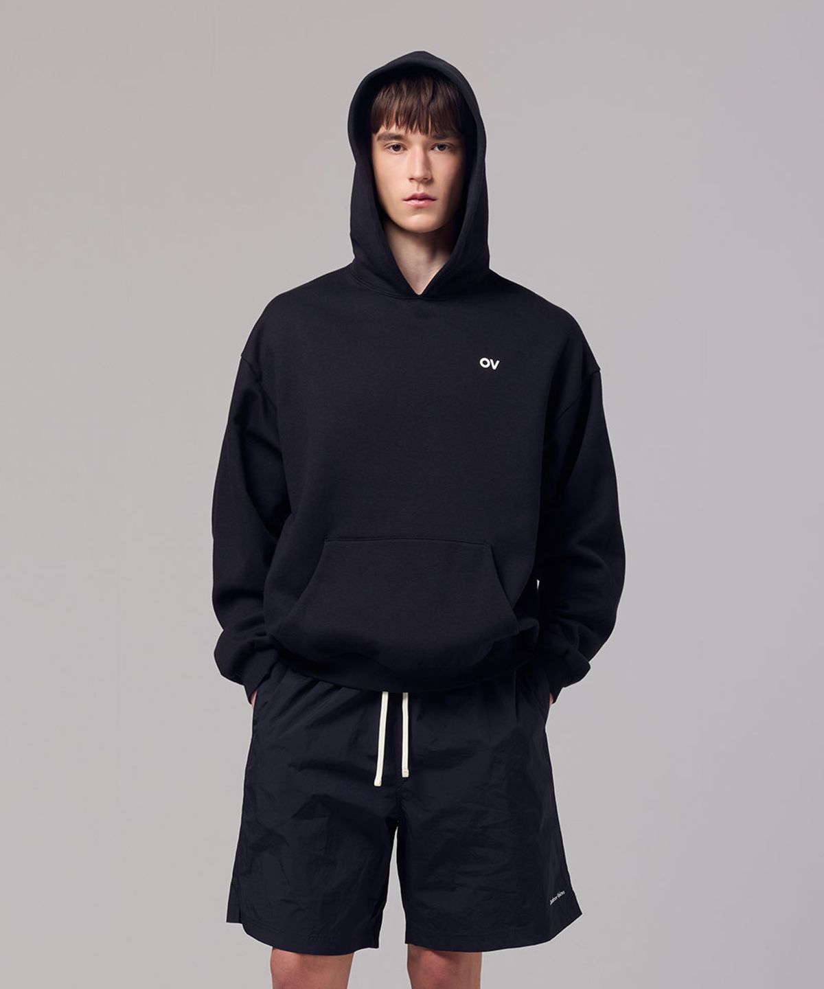 아웃도어 보이스(OUTDOOR VOICES) OV LOGO SWEAT HOODIE (BLACK)