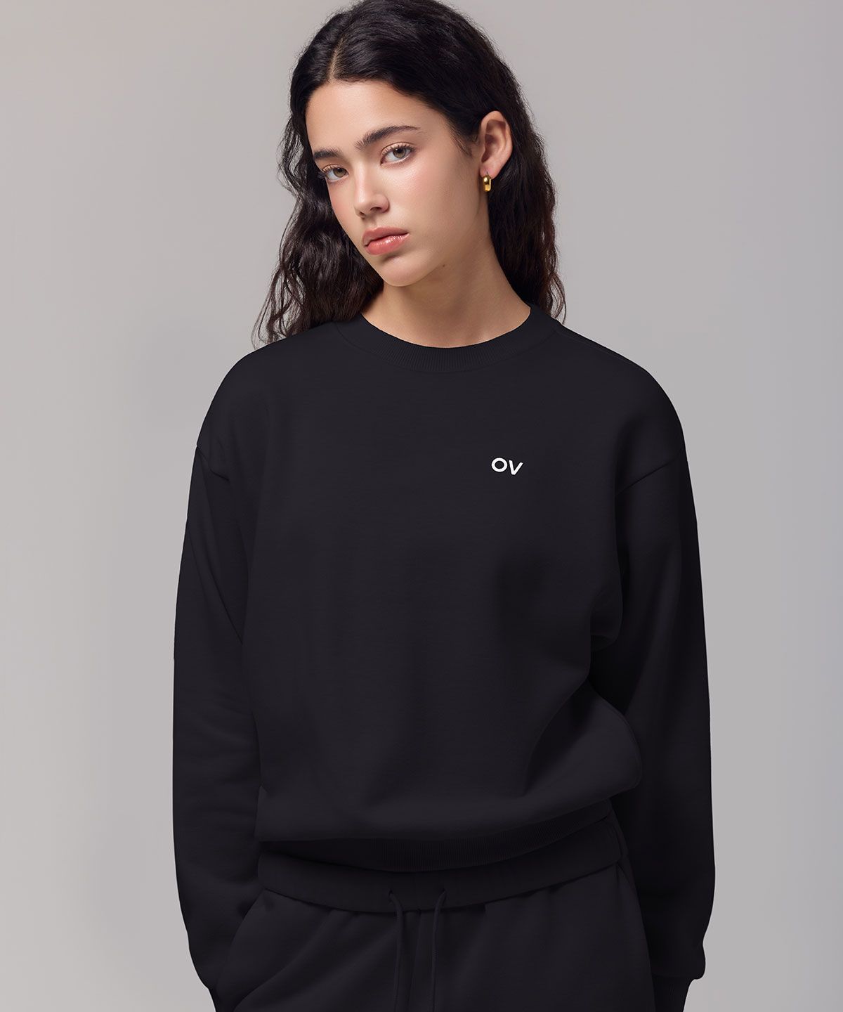 아웃도어 보이스(OUTDOOR VOICES) (W)OV LOGO SWEATSHORTS (BLACK)