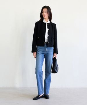 Modern Straight-Leg Denim (Deep Blue)