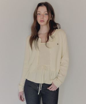 올데 플레어 나시 가디건 세트