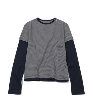 Layered Border T-shirt(NAVY)