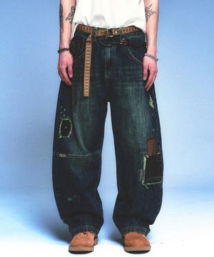 Repaired Denim Pants(BLUE)