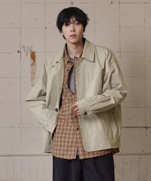 버티컬 라인 자켓 베이지