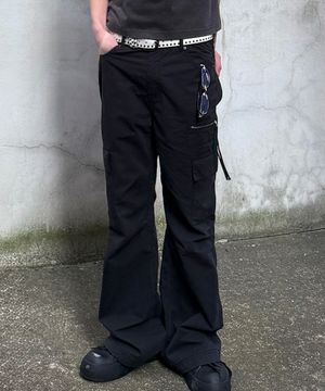Cargo Bootcut Pants(BLACK)