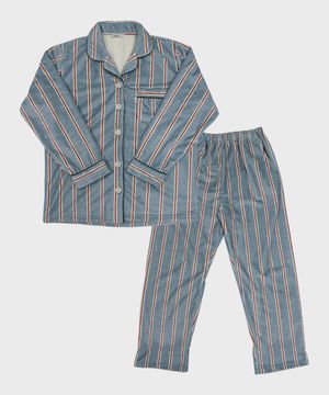 (uni)프레피스트라이프 수면 파자마 세트 블루