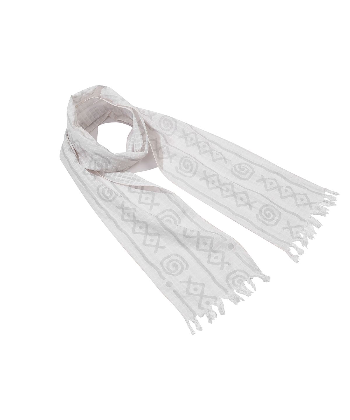 메인부스(MAINBOOTH) Offset Pattern Scarf(IVORY)