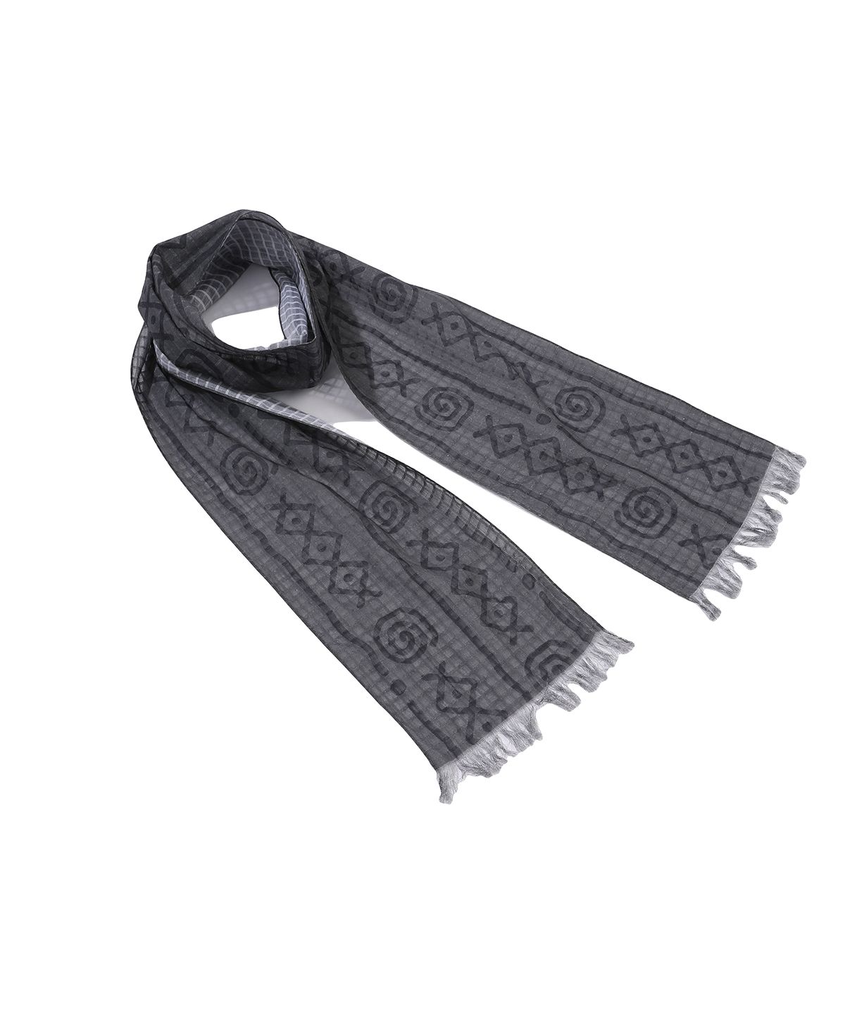 메인부스(MAINBOOTH) Offset Pattern Scarf(BLACK)