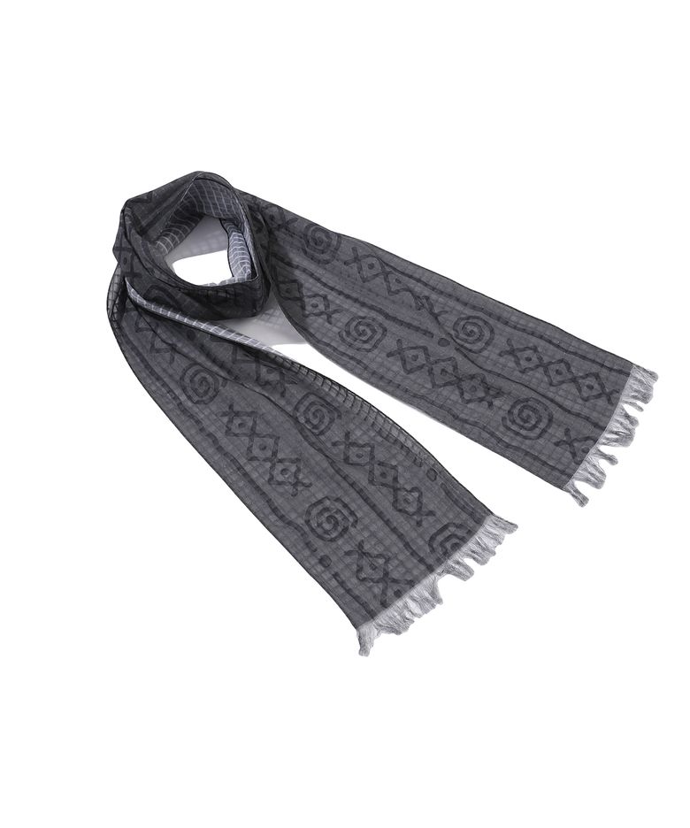 Offset Pattern Scarf(BLACK)