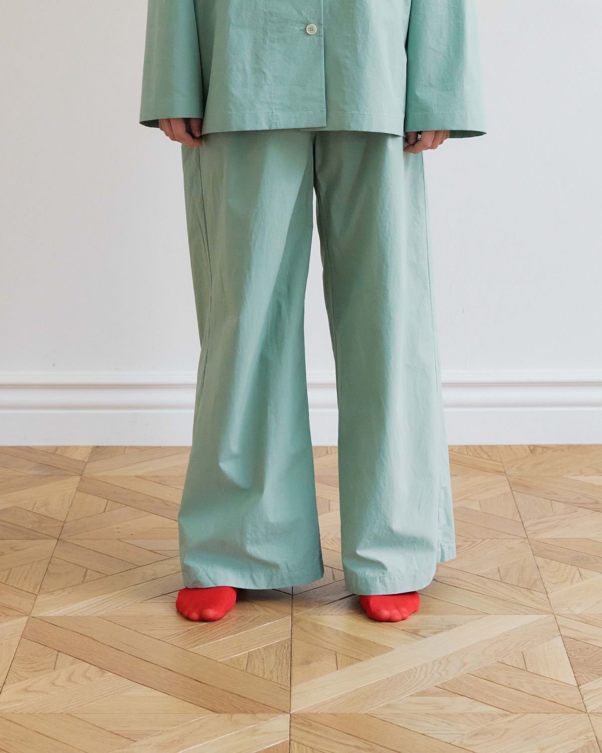 모잉모잉(MOIN MOIN) Long daily pajamas pants, Dawn mint