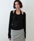 Halter Layered X Wrap Top / Black