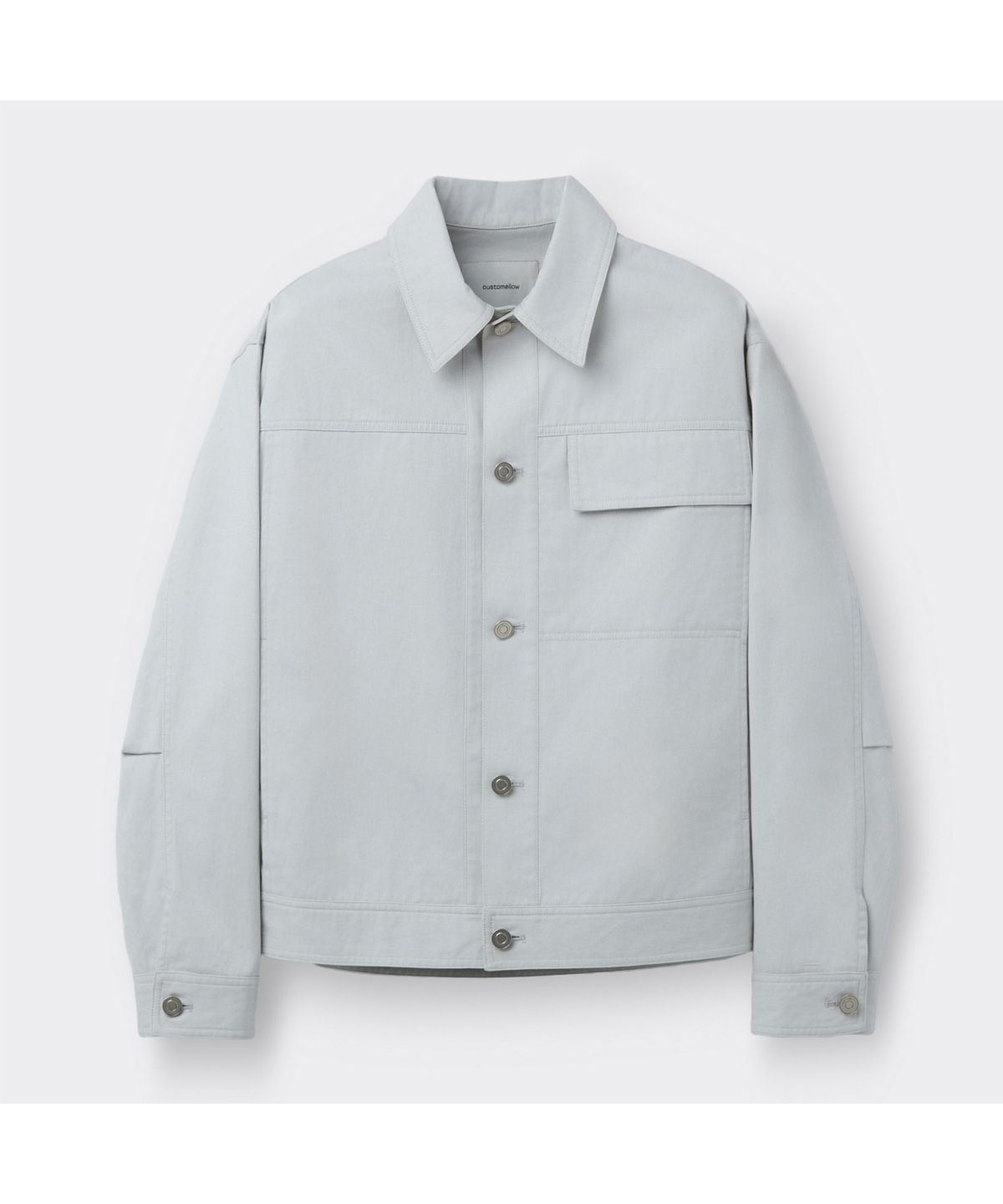 커스텀멜로우(CUSTOMELLOW) Grey Cotton Trucker Jacket C9JAM26121GYL