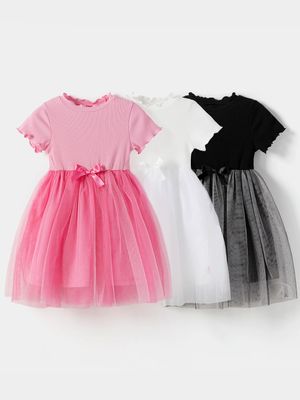 리본튜튜 원피스 - 3 COLOR