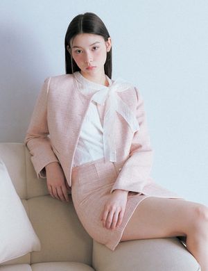 시스루 리본 타이 블라우스 RMBLG24R12