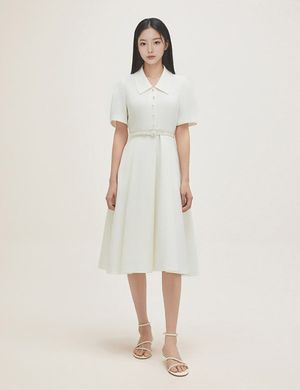 반팔 플레어 롱 원피스 RMOWG24S12