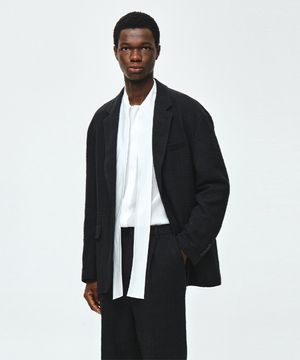 [컬렉션] 트위드 오버드롭 자켓 블랙 BI2JK254BK