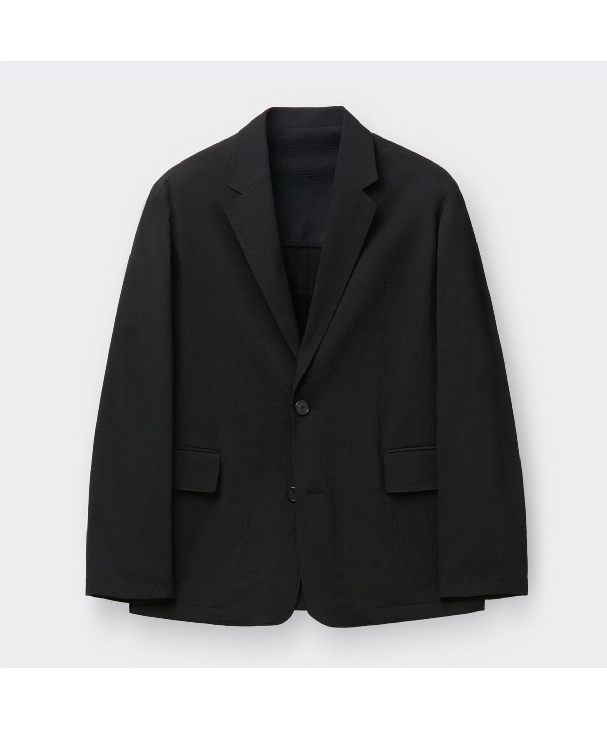 커스텀멜로우(CUSTOMELLOW) Black Loose Fit Pleats Setup Jacket C9JAM26422BKX