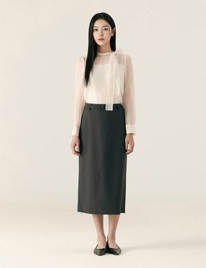 벨티드 H라인 롱 스커트 (세트) RMWHG24R11