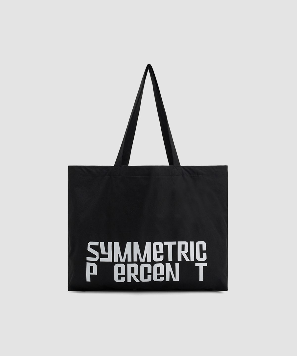 시메트릭 퍼센트(SYMMETRICPERCENT) Color Logo Cotton Bag / Black