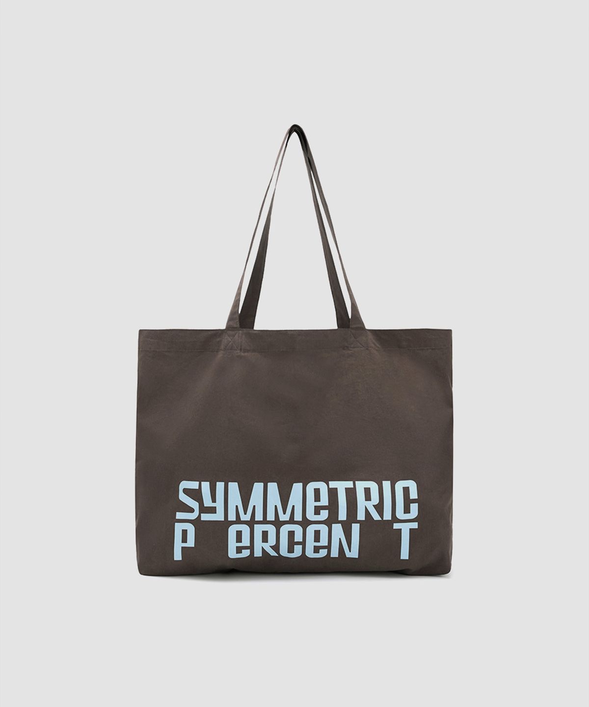 시메트릭 퍼센트(SYMMETRICPERCENT) Color Logo Cotton Bag / Brown