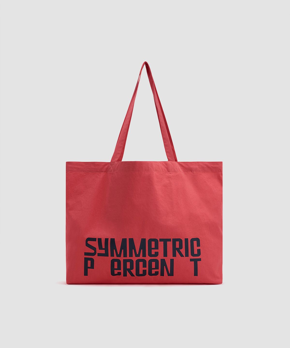 시메트릭 퍼센트(SYMMETRICPERCENT) Color Logo Cotton Bag / Red