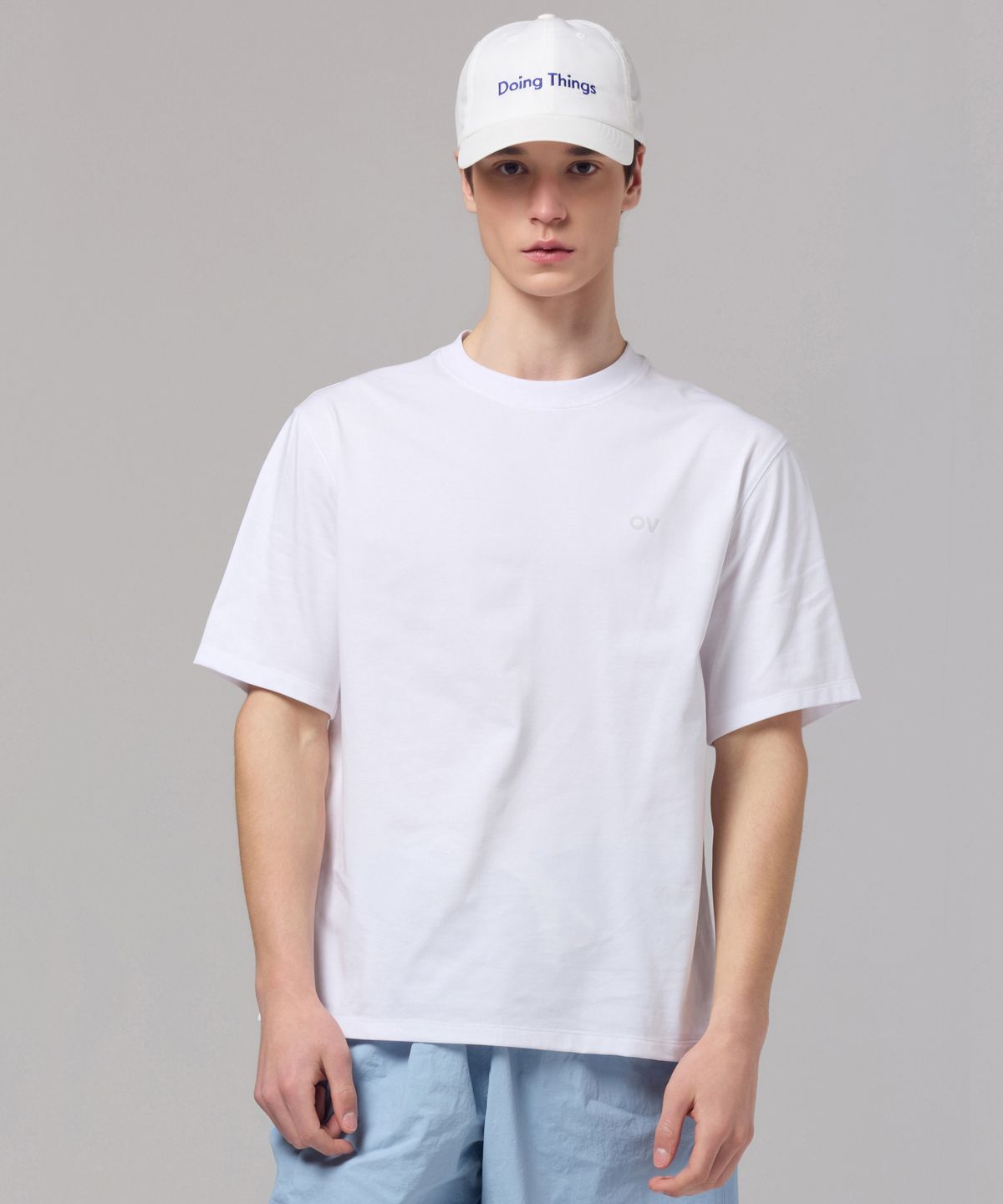 아웃도어 보이스(OUTDOOR VOICES) AirCorePro™ OV ALL ROUND LOGO TEE (WHITE)