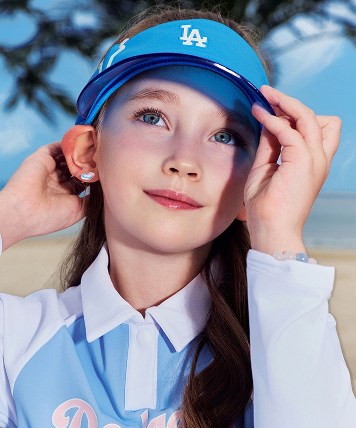 엠엘비 키즈(MLB KIDS) 스포티브 젤리챙 썬캡 LA (Blue)