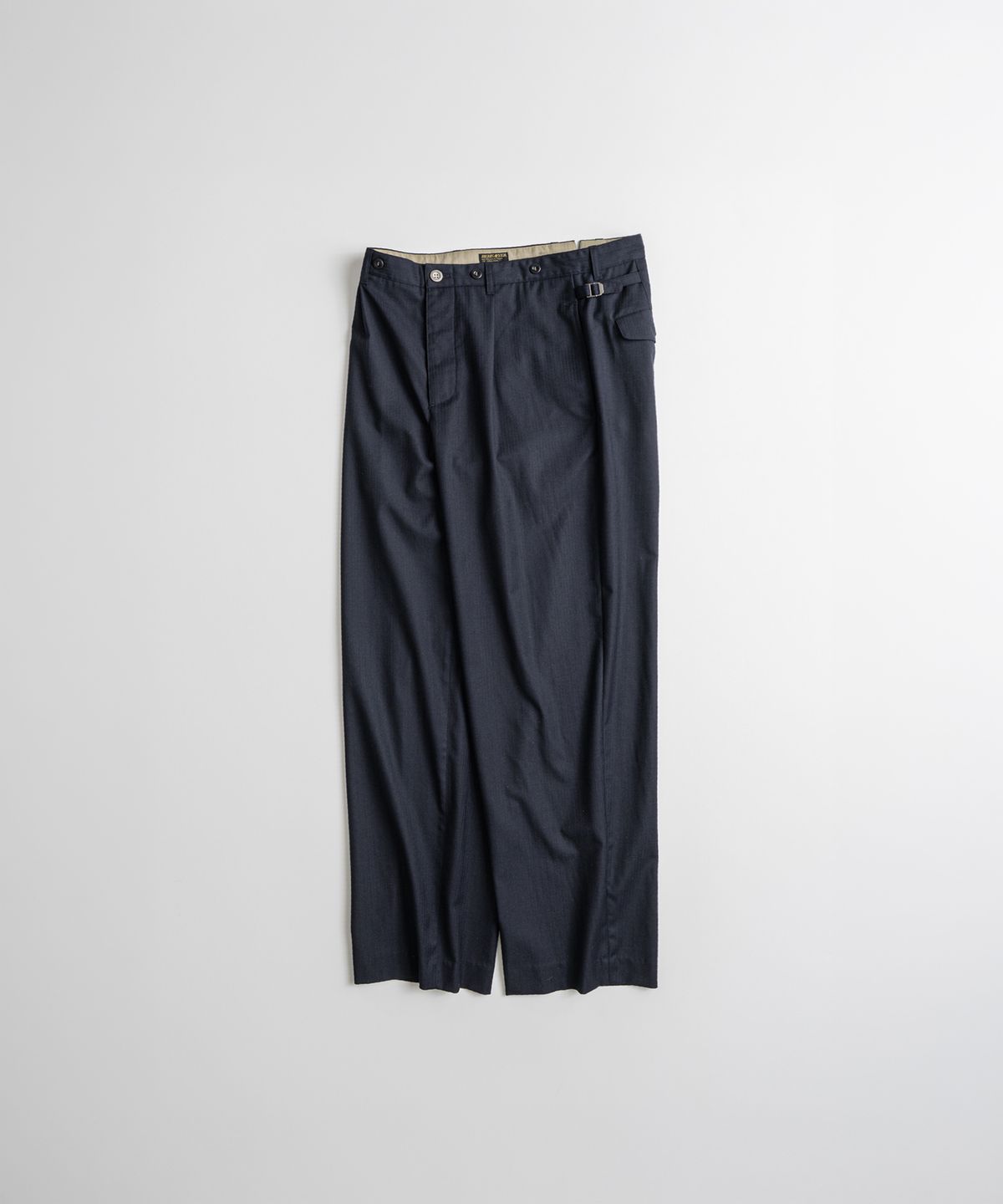 비헤비어(BEHEAVYER) SUMMER WOOL CLASSIC TROUSERS d.navy